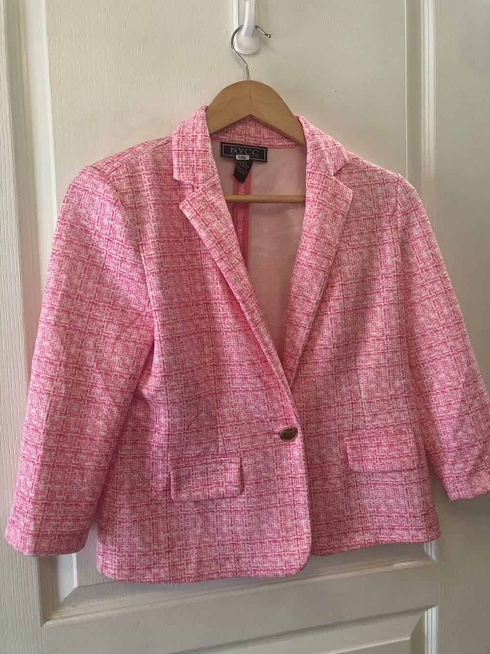 NYCC Pink Tweed Cropped Blazer